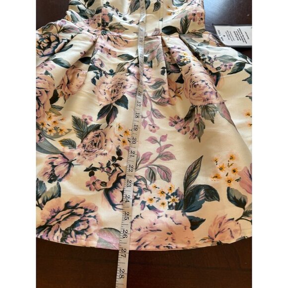 Speechless Ivory Blush Florals Juniors Strapless Mini Dress Size 3 Homecomjng - Picture 11 of 12